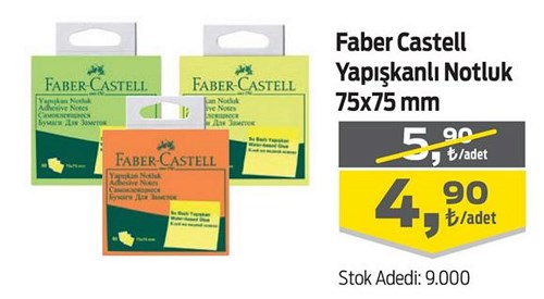 Faber Castell Yapışkanlı Notluk 75x75 mm image