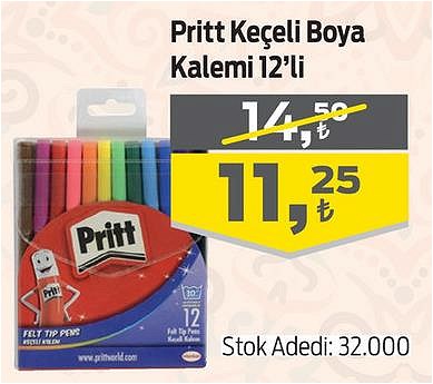 Pritt Keçeli Boya Kalemi 12'li image