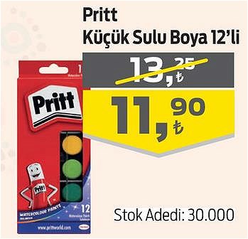 Pritt Küçük Sulu Boya 12'li image