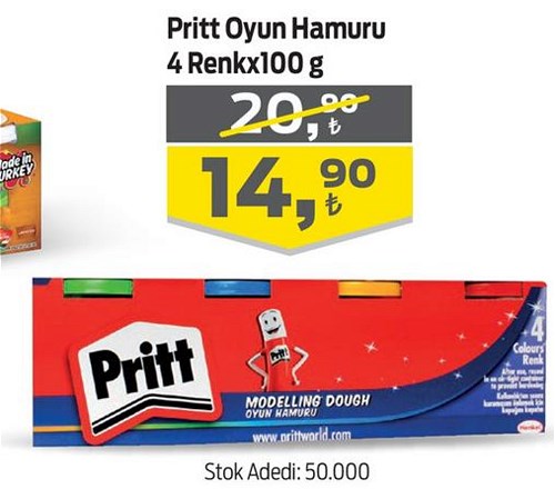 Pritt Oyun Hamuru 4 Renkx100 g image