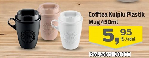 Cofftea Kulplu Plastik Mug 450 ml image