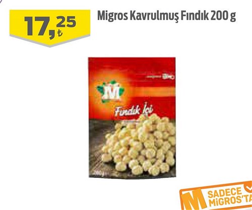 Migros Kavrulmuş Fındık 200 g image