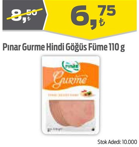 Pınar Gurme Hindi Göğüs Füme 110 g image