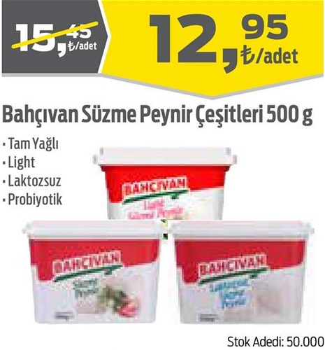 Bahçıvan Süzme Peynir Çeşitleri 500 g image