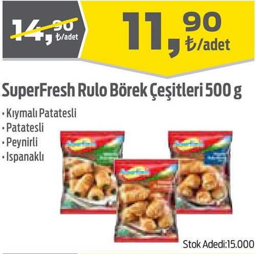 SuperFresh Rulo Börek Çeşitleri 500 g image