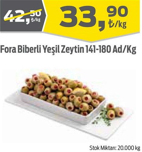 Fora Biberli Yeşil Zeytin 141-180 Ad/Kg image