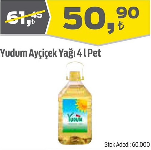 Yudum Ayçiçek Yağı 4 l Pet image