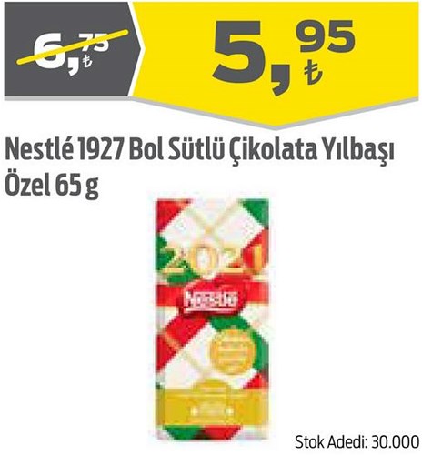 Nestle 1927 Bol Sütlü Çikolata Yılbaşı Özel 65 g image