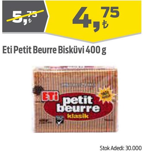 Eti Petit Beurre Bisküvi 400 g image