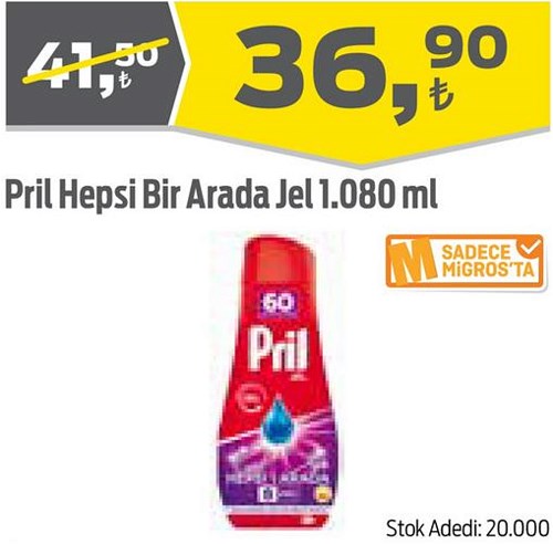 Pril Hepsi Bir Arada Jel 1.080 ml image