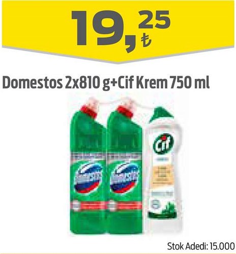 Domestos 2x810 g+Cif Krem 750 ml image