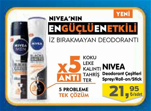 Nivea Deodorant Çeşitleri Sprey/Roll-on/Stick image