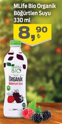 Mlife Bio Organik Böğürtlen Suyu 330 ml image