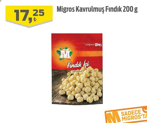 Migros Kavrulmuş Fındık 200 g image