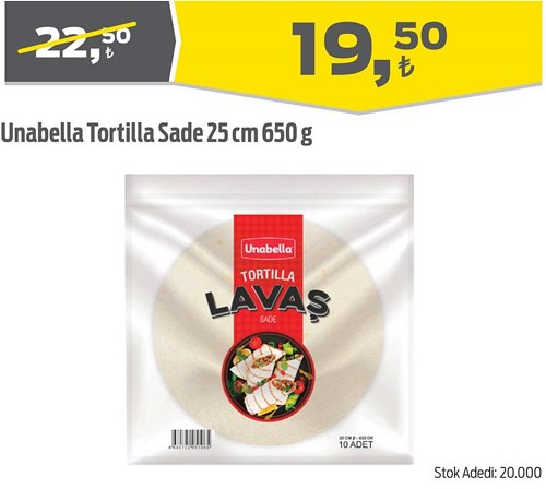 Unabella Tortilla Sade 25 cm 650 g image