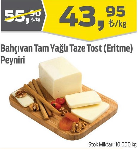 Bahçıvan Tam Yağlı Taze Tost (Eritme) Peyniri Kg image