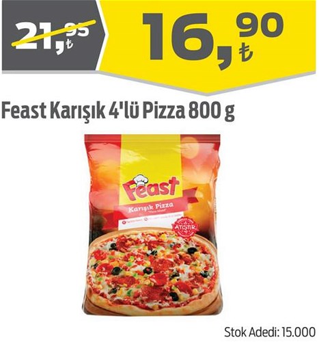 Feast Karışık 4'lü Pizza 800 g image