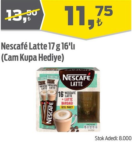 Nescafe Latte 17 g 16'lı (Cam Kupa Hediye) image