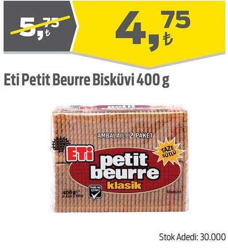 Eti Petit Beurre Bisküvi 400 g image