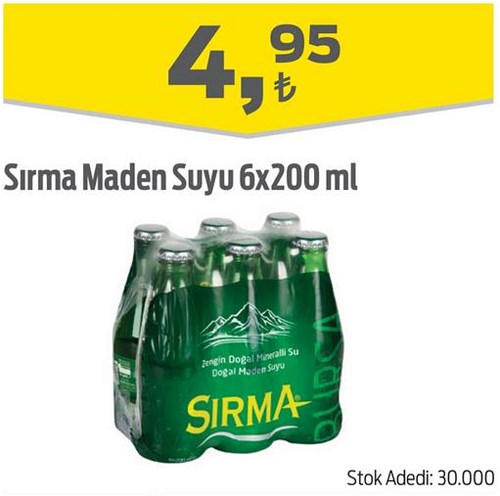 Migros Sırma Maden Suyu 6x200 ml