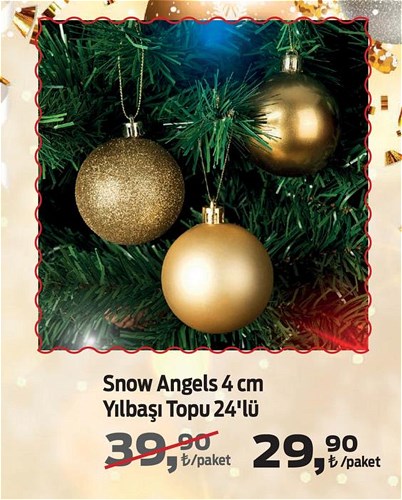 Snow Angels 4 cm Yılbaşı Topu 24'lü image