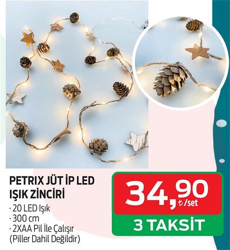 Petrix Jüt İp Led Işık Zinciri  image