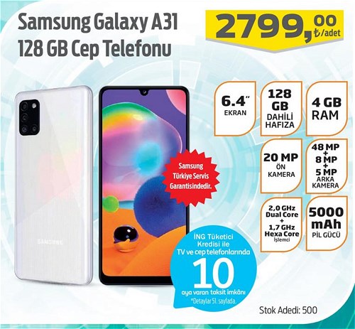 Samsung Galaxy A31 128 Gb Cep Telefonu image