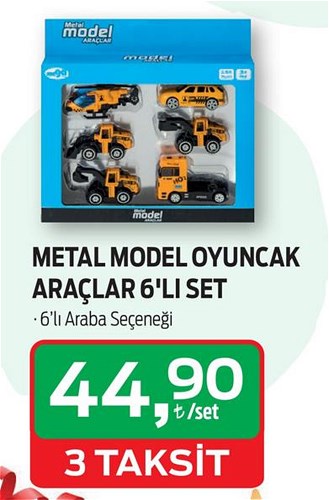 Metal Model Oyuncak Araçlar 6'lı Set image