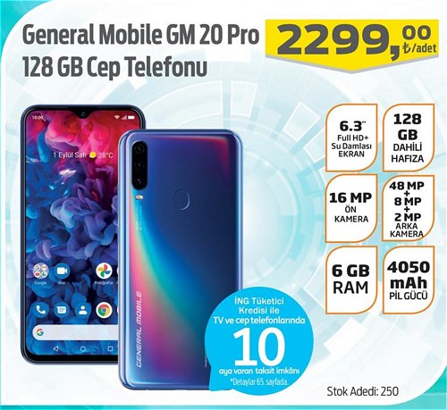 General Mobile GM 20 Pro 128 GB Cep Telefonu image