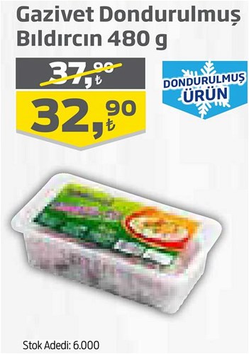 Gazivet Dondurulmuş Bıldırcın 480 g image