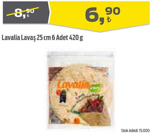 Lavalia Lavaş 25 cm 6 Adet 420 g image