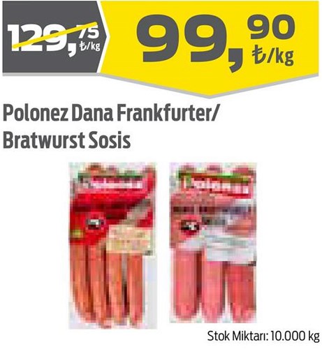 Polonez Dana Frankfurter/Bratwurst Sosis Kg image