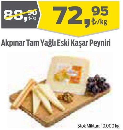 Akpınar Tam Yağlı Eski Kaşar Peyniri kg image