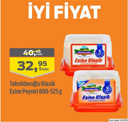 Tahsildaroğlu Klasik Ezine Peyniri 600/525 g image