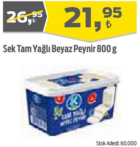 Sek Tam Yağlı Beyaz Peynir 800 g image