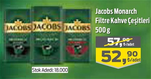 Jacobs Monarch Filtre Kahve Çeşitleri 500 g image