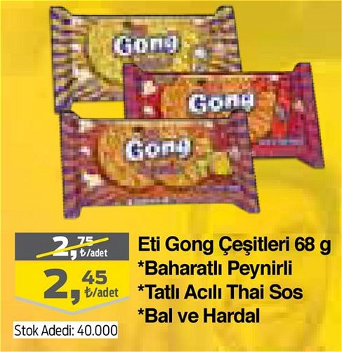 Migros Eti Gong Çeşitleri 68 g