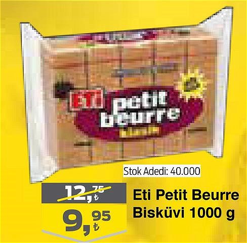 Eti Petit Beurre Bisküvi 1000 g image