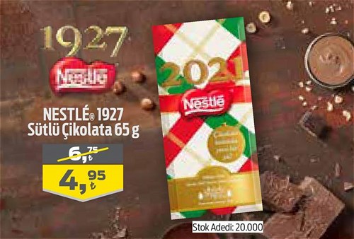 Nestle 1927 Sütlü Çikolata 65 g image