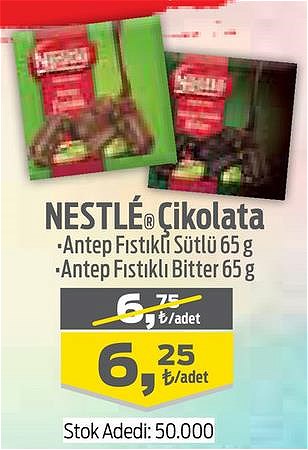 Nestle Çikolata Çeşitleri 65 g image