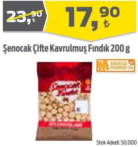 Şenocak Çifte Kavrulmuş Fındık 200 g image