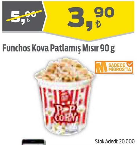 Funchos Kova Patlamış Mısır 90 g image