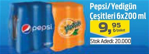 Pepsi/Yedigün Çeşitleri 6x200 ml image