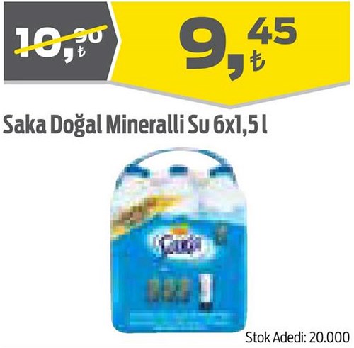 Saka Doğal Mineralli Su 6x1,5 l image