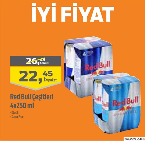 Redbull Çeşitleri 4x250 ml image