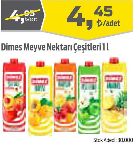 Dimes Meyve Nektarı Çeşitleri 1 l image