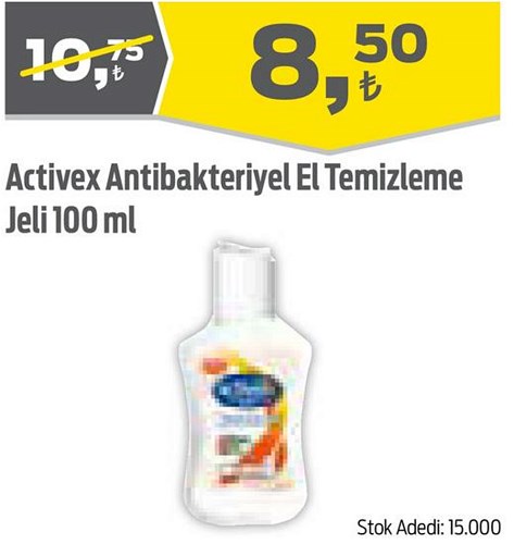 Activex Antibakteriyel El Temizleme Jeli 100 ml image