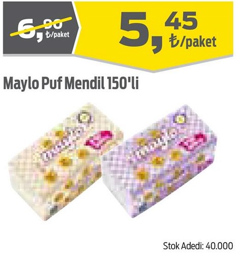 Maylo Puf Mendil 150'li image