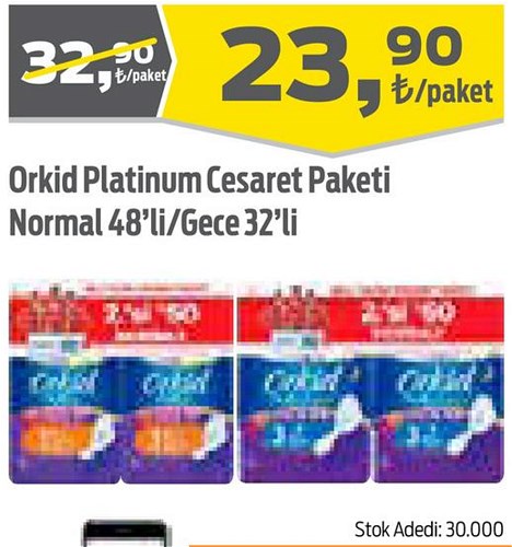 Orkid Platinum Cesaret Paketi Normal 48'li/Gece 32'li image