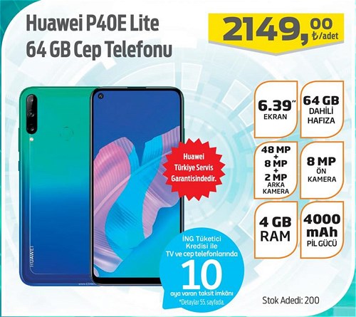 Huawei P40E Lite 64 GB Cep Telefonu image